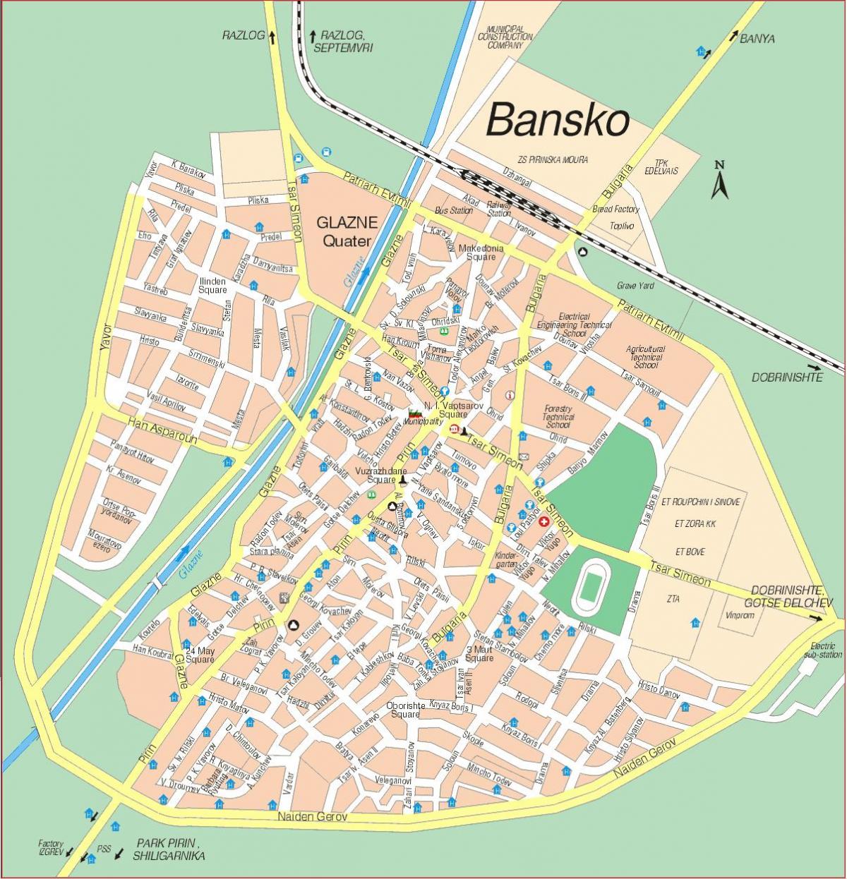 Bulharsko bansko mapa