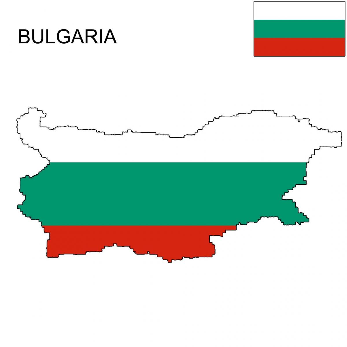 Bulharsko mapa vlajky