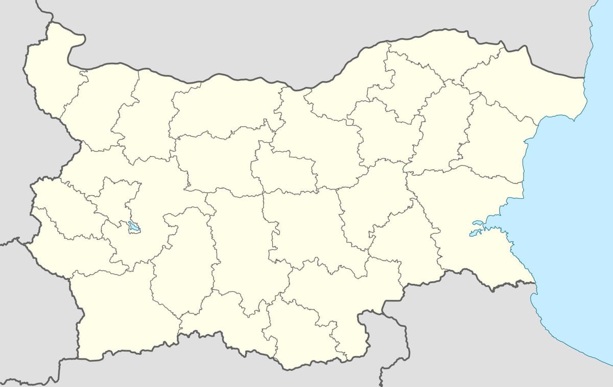 mapa Bulharsko mapa vektor