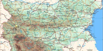 Mapa bulharského pobřeží
