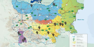Mapa bulharského vína