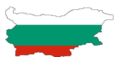Bulharsko mapa vlajky
