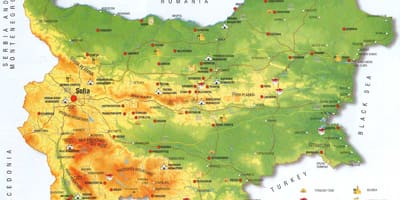 Bulharské hory mapa