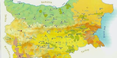 Mapa Bulharska klimatu