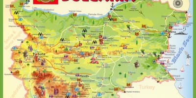 Bulharsko vyhlídkové mapě