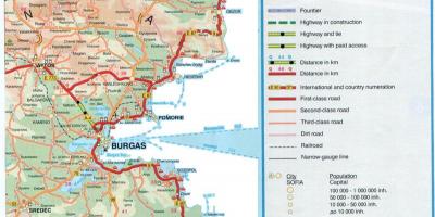 Bulharské pobřeží černého moře mapa