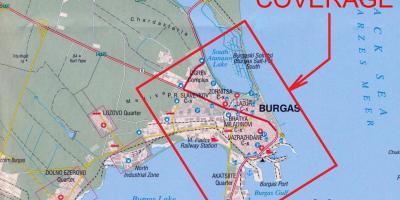 Mapa burgas Bulharsko