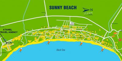 Mapa Bulharsko sunny beach