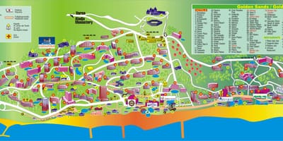 Golden beach Bulharsko mapa